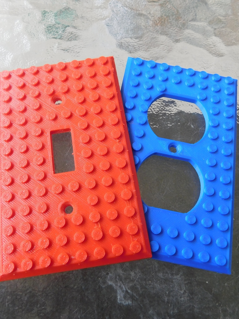 4 Pack Lego Red and Blue Decorative Switch and Outlet Covers